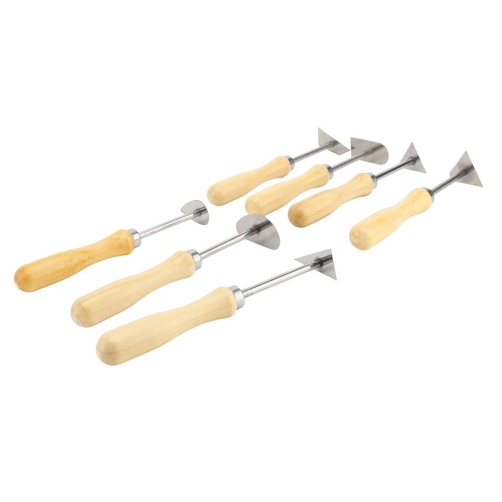 7 шт. глиняных инструментов для насадки-штифта, деревянная ручка, резак по металлу, керамические инструменты для резьбы по керамике для горшков