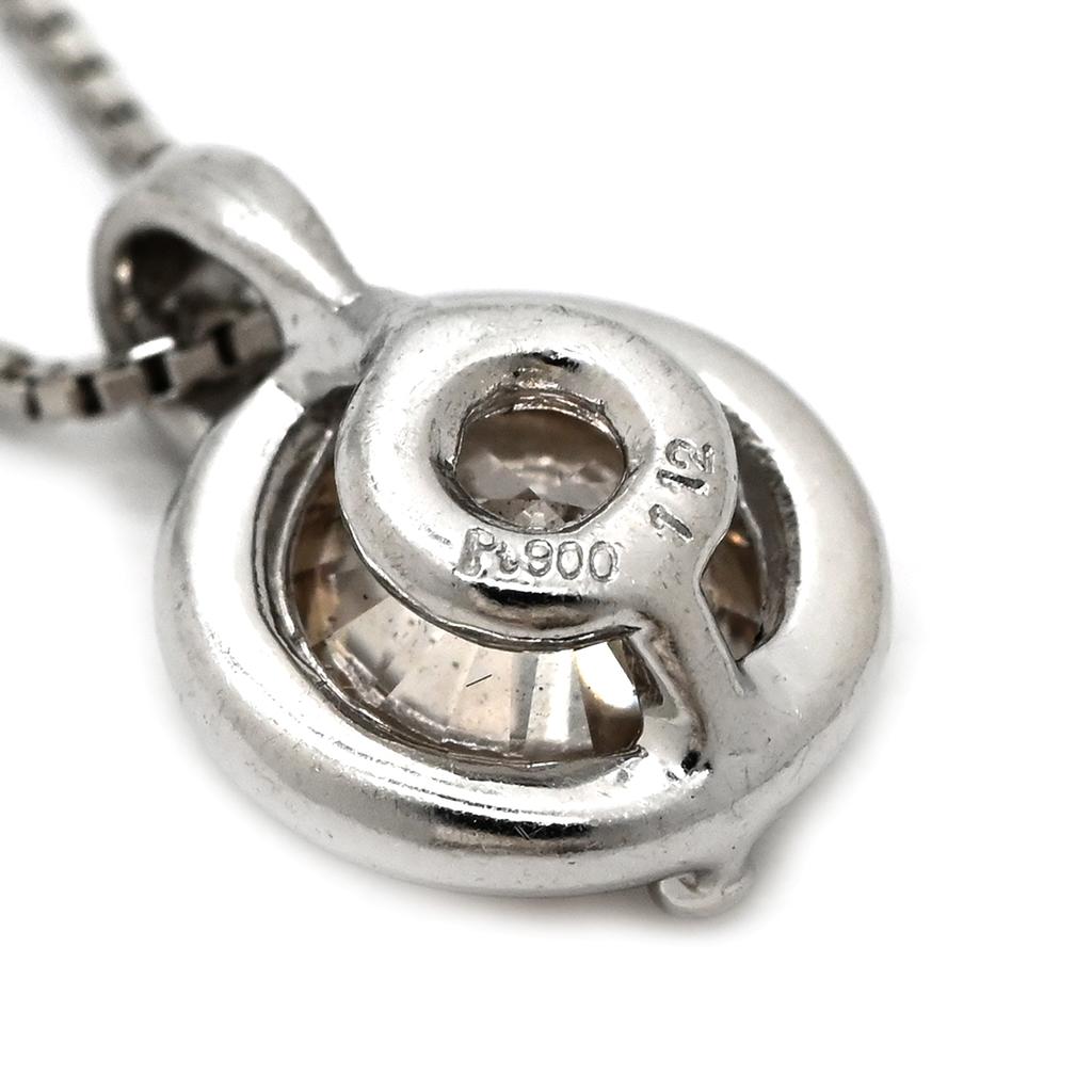 NON BRAND - Solitaire Diamond 1.12ctNecklace Pt900/diamond Array