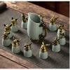 Set Chinese Zodiac Drink Set Ceramic Shot Glasses And Wine Pot Chinese Baijiu Set Drinkware Gifts