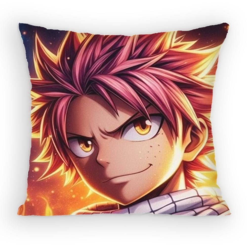 FAIRY TAIL Нацу Наволочка Наволочка против пылевых клещей Невидимая молния шелковистый короткий плюш Чехол на подушку для дивана