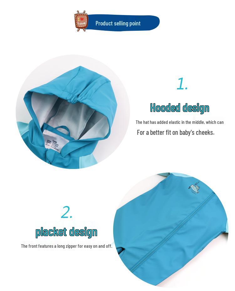 Детский дождевик-комбинезон: Водонепроницаемое пончо «все в одном» для мальчиков и девочек - Идеально для школы и игр на свежем воздухе