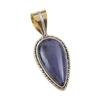 Натуральный камень иолит 925 пробы стерлинговое серебро двухцветная подвеска 1,50" Y0U78