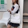 Многофункциональные белые рюкзаки Модные вымытые из мягкой ПУ кожи Рюкзак против кражи Большая вместимость Школьная сумка для девочек-подростков CLE