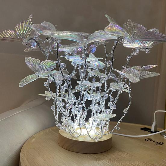 Ночной светильник в виде бабочки своими руками, светодиодная настольная лампа в виде бабочки для декора спальни, подарка на день рождения для женщин и девочек