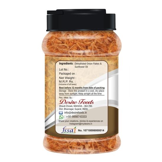 Лук золотистый жареный Desire 250 г в банке | Хлопья | Бириста | Жареный лук для Бирьяни, соусов, индийских карри