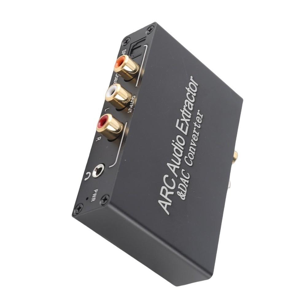 192KHz HD Output ARC Sound Extractor Toslink To Headphone Jack Adapter for TV