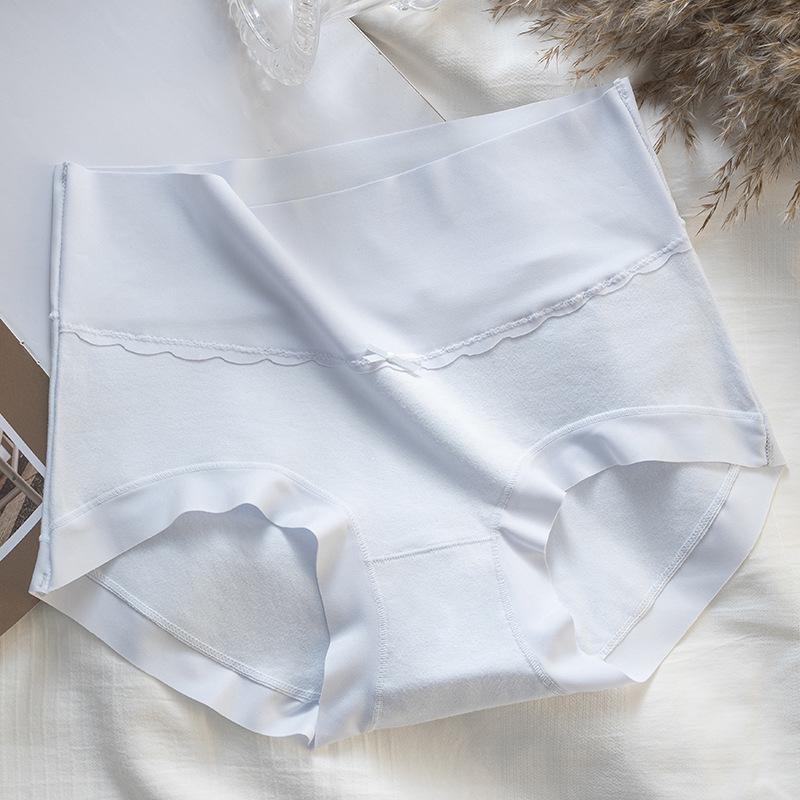 «Женское бесшовное хлопковое нижнее белье с высокой талией — антибактериальное, большого размера, легкая поддержка живота, подтяжка бедер»
