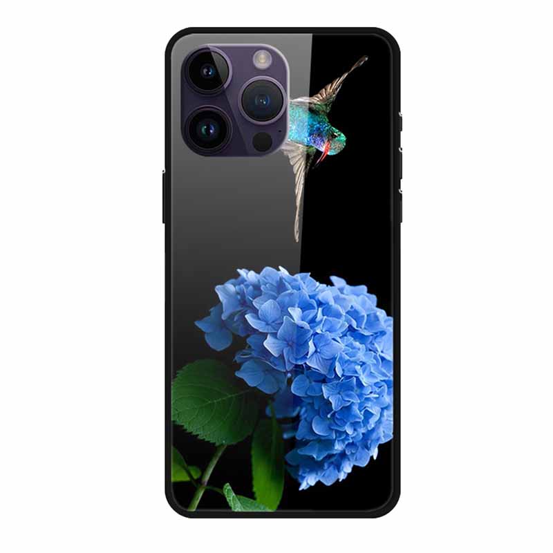 Закаленное Стекло Чехол Для iphone 15 Pro Max Чехол Жесткое Стекло Задняя Крышка Мягкий ТПУ Бампер Для iphone 16 Pro Max Чехол для Телефона 16Pro Max