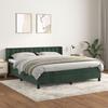 3131216 vidaXL Divan Bed and Mattress Dark Green 180x200cm Velvet