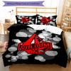 3pcs V-VOLCOM LOGO4 pattern bedding set duvet cover set includes duvet cover &pillowcases, perfect all season bedroom decoration & gift