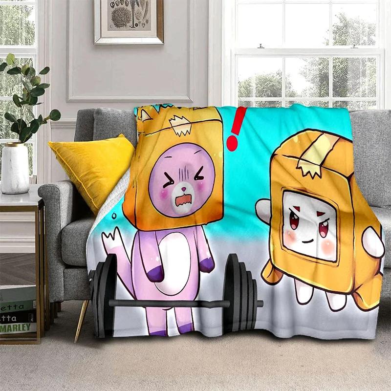 Одеяло Happy Foxy Boxy и Rocky Lankybox, мягкое одеяло для дома, спальни, кровати, дивана, пикника, путешествия, офиса, одеяло, детское одеяло