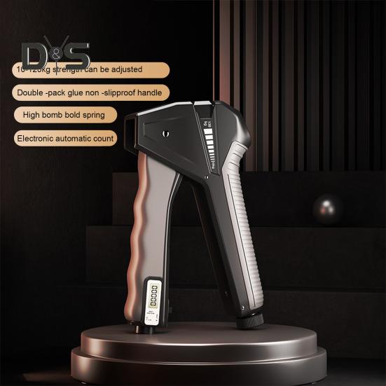 Тренажер для укрепления хвата со счетчиком 10-120 кг, регулируемый для мужчин и женщин, тренажер для предплечий, тренажер для укрепления хвата, разработчик фитнес-оборудования