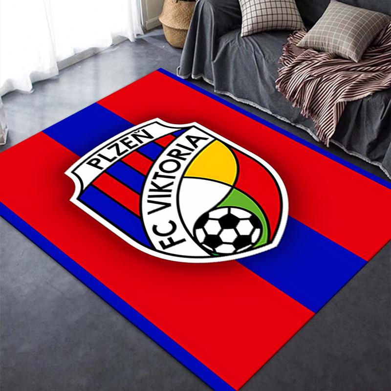 2025 New FC Viktoria Plzen Soccer Club Carpet Rug for Living Room Bedroom Home Sofa Decoration,Kids play Non-slip Floor Mat