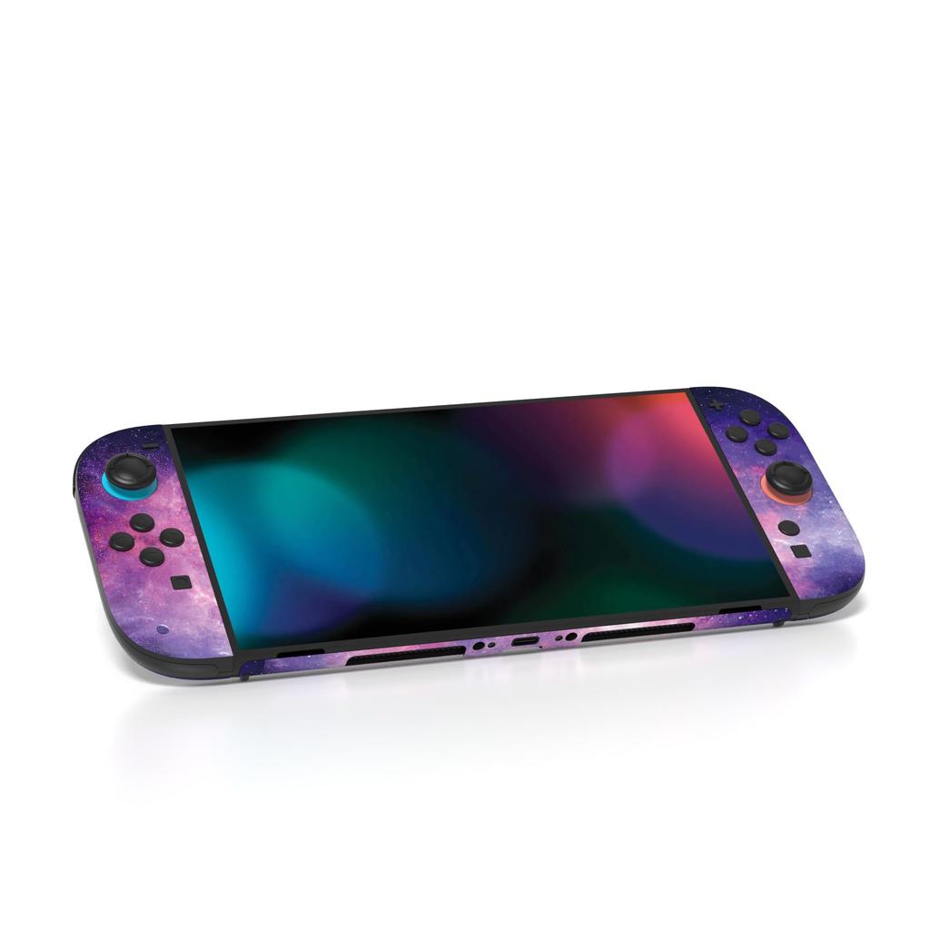 PlayVital Nintendo Switch 2 Console and Protective Sticker Set with Customizable Vinyl Dock Grip Stickers (2025) Joy-Con (2 Sets) Stickers, & [Nebula