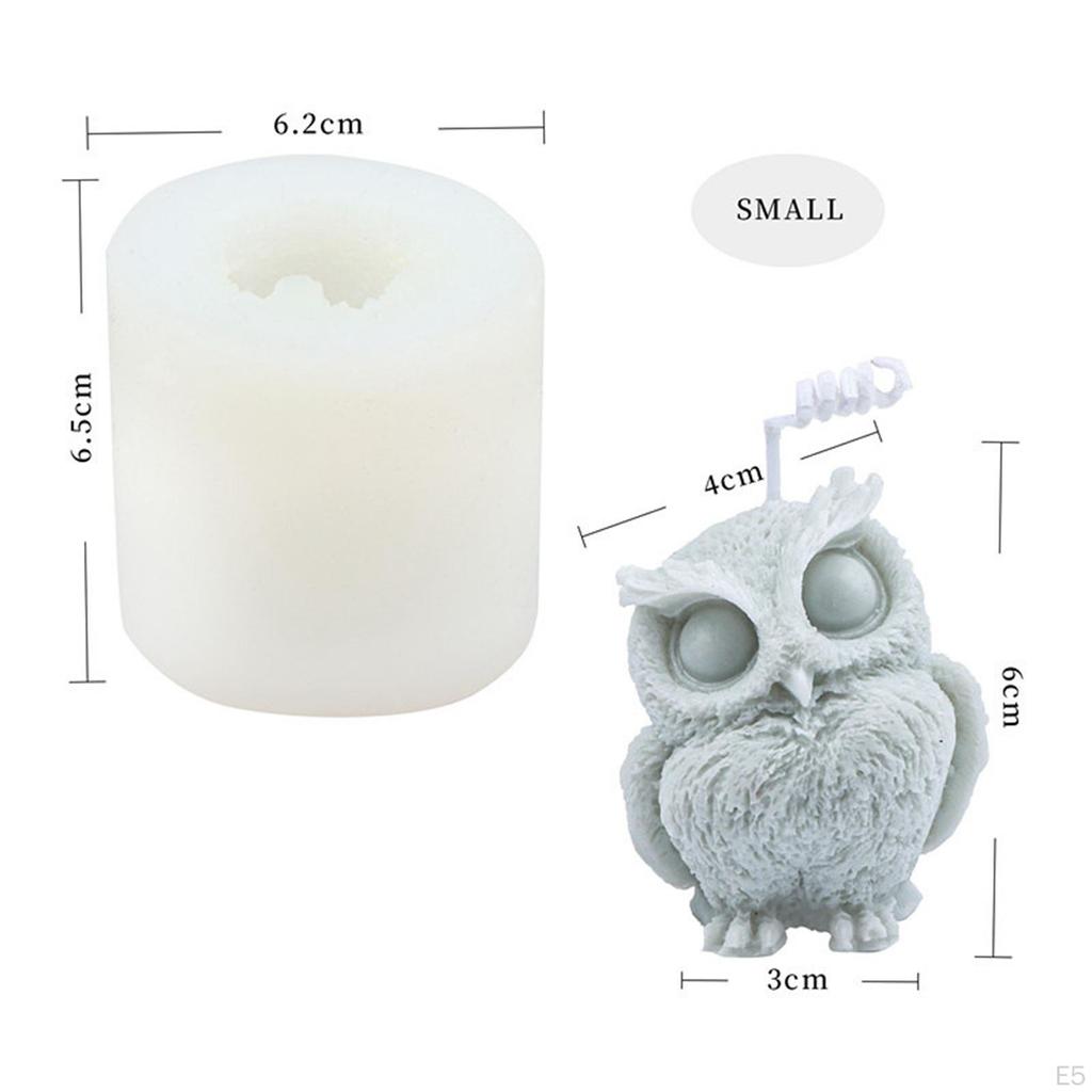 3D модель свечи, статуя совы, литье из смолы, силикон, поделки ручной работы, украшения для