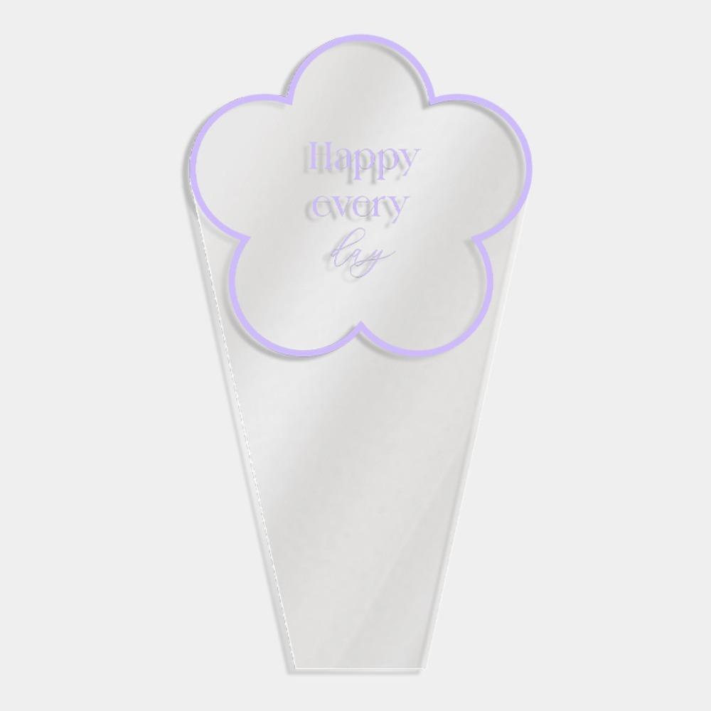 50 шт. Целлофановая упаковка для цветов, пластиковые пакеты в форме цветка, пакет для упаковки букетов