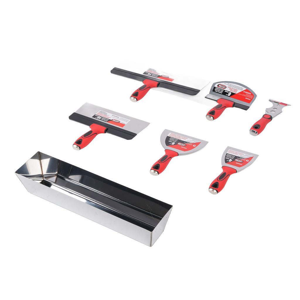 Drywall Hand Tool Kit Stainless Steel Putty Taping Tools Paint Scraper 16 Inch Mud Pan Bucket Scoop