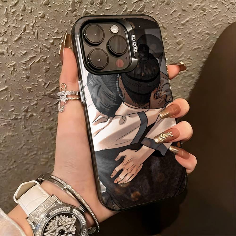 Чехол для телефона p-Painter of the N-night для iPhone 17,16,15,14,13,12,11 Plus,Pro Max,XS, Цветной Серебряный Покрытый Внутренний Чехол