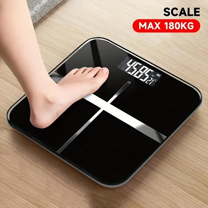 high quality1pc Black Smart Scale, Fashionable Body Weight Scale with Digital Display, LCD Screen, High Precision, Modern Design Suitable for Home,