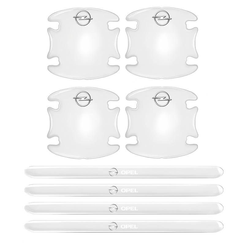 AADZ1 4/8pcs Universal invisible anti-collision strips for car door handles For Opel Insignia Astra Antara Meriva Zafira H G Corsa