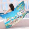 Line CARTOON P-PuppyS Microfiber Printed Beach Towel Mountain Climbing Yoga Beach Swimming Running Absorbent Soft Towel