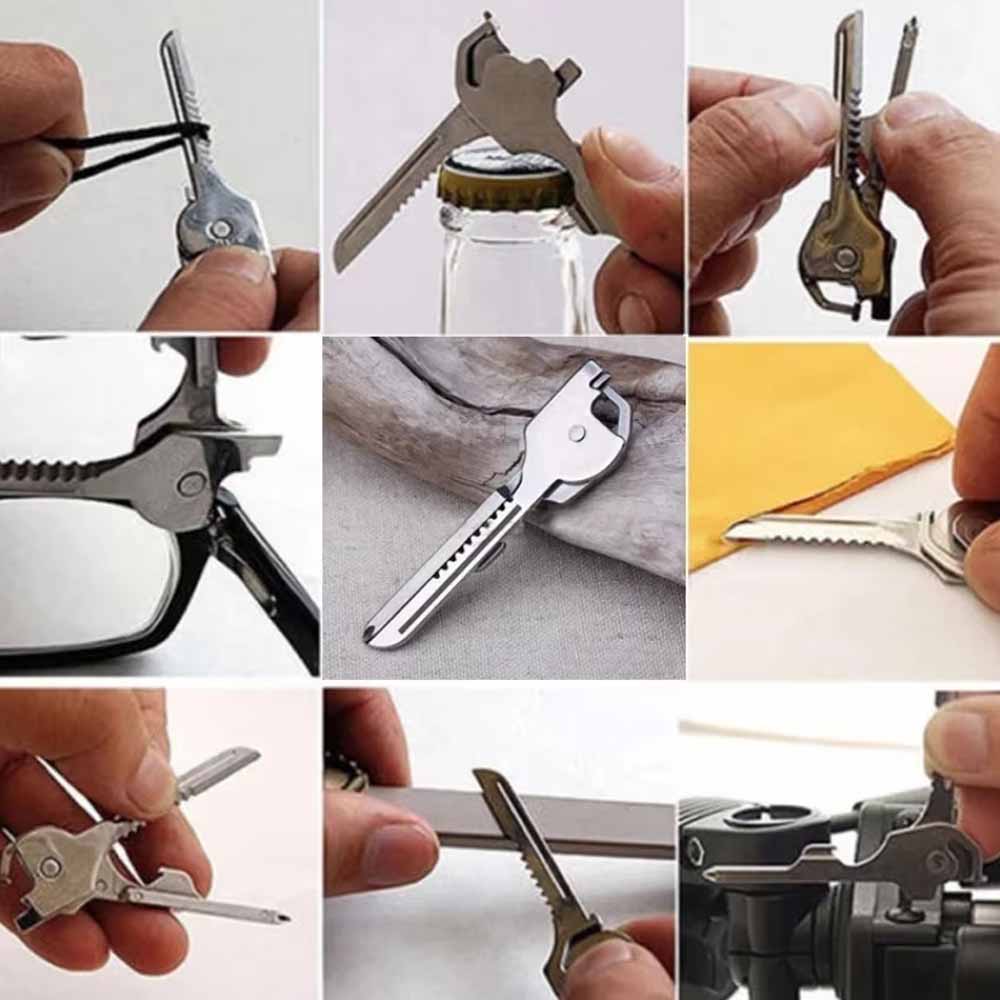 New 6 In 1 Utili Key Multi Tool Multi-purpose Screwdriver Pocket Multi-use Multi-tool Gear Utility Outdoor Gadget Hand Tool