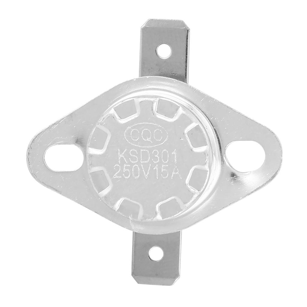 5 Pcs Thermostat Switch KSD301 Thermostat 250V 15A Normal Closed Temperature Control Switch
