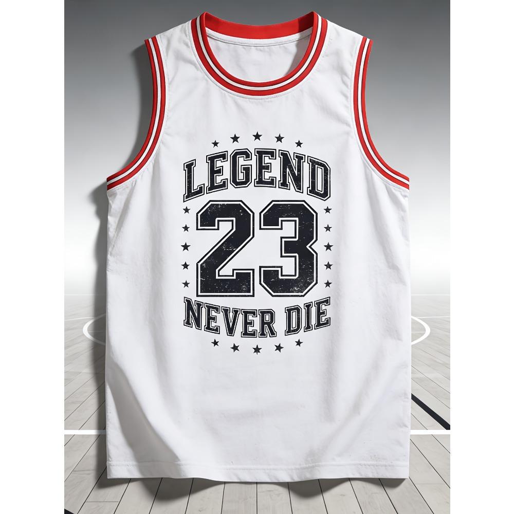 2026 crew neck white jersey No. 23 vest basketball game suit American basketball sports vest