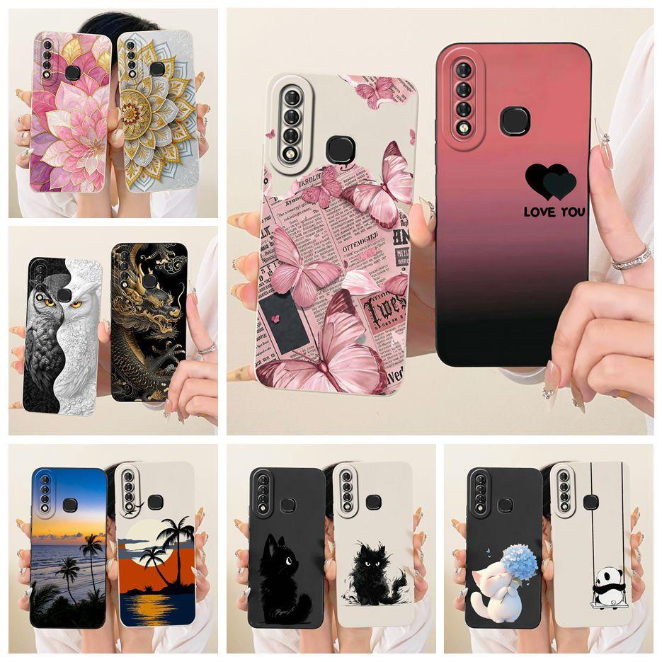 For Infinix Hot S4 Case Luxury Love Heart Buttefly Candy Painted Cover Soft TPU Matte Phone Case For Infinix Hot S4 HotS4 Fundas