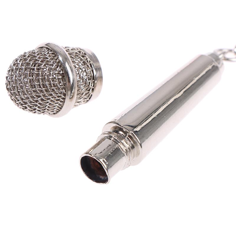 Simulation Microphone Keychain Creative Gift Personalized Car Bag Pendant