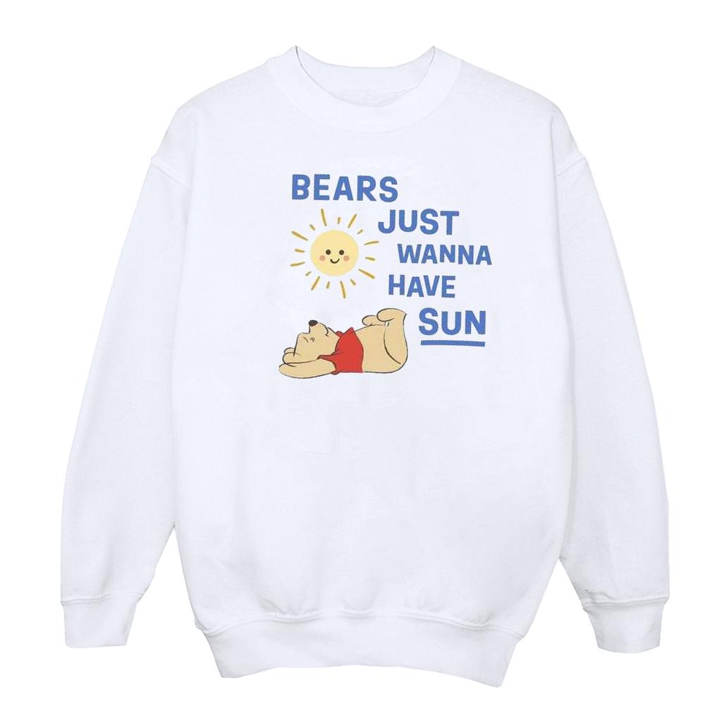 Disney Womens/Ladies Winnie The Pooh Bears Just Wanna Have Sun Sweatshirt