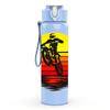 1PC Sunset Motocross Rider Sport Print 750ml Color Plastic Sports Water Bottle Leakproof Flip Straw Lid Suitable for Sports Office Home Use