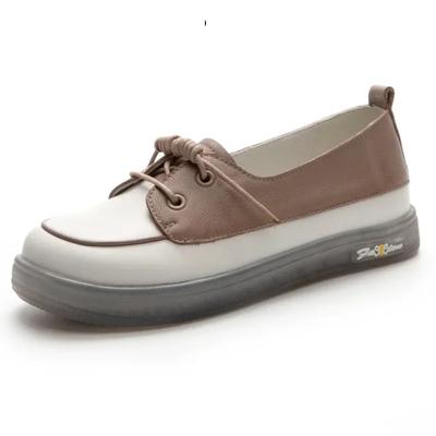 3 см 2024 г. Натуральная коровья кожа Удобные ретро эргономичные осенние мягкие туфли на плоской подошве для отдыха Мокасины Оксфорды Этническая женская обувь