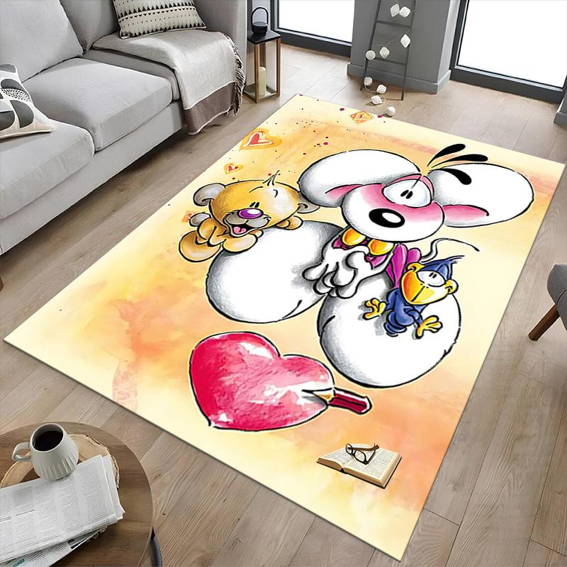 1pc Love Friendship Carpet for Playroom Bedroom Living Room Sofa Home Decor,kids Game Area Rug Non-slip Floor Mat Y72342