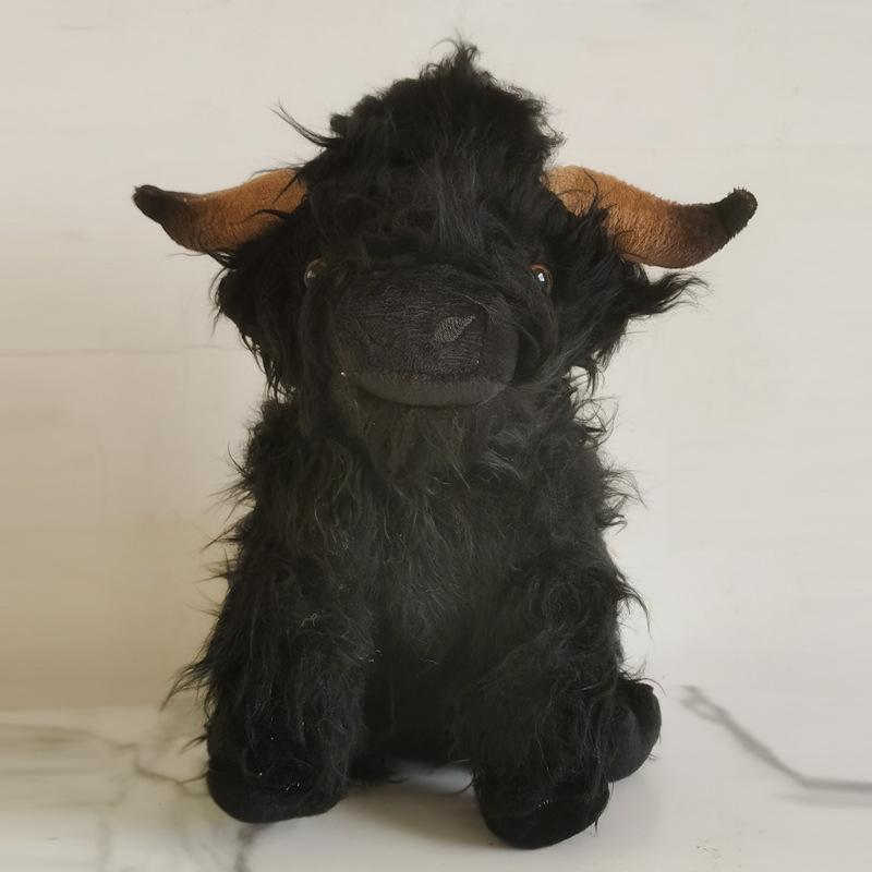 Плюшевая игрушка Highland Cow, шотландский горный бык, милая кукла быка с длинными волосами.