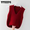 Vest Sweater Women's Sleeveless Waistcoat Wear Loose Bottomed Sweater In Autumn and Winter Twist Knitted Pullover