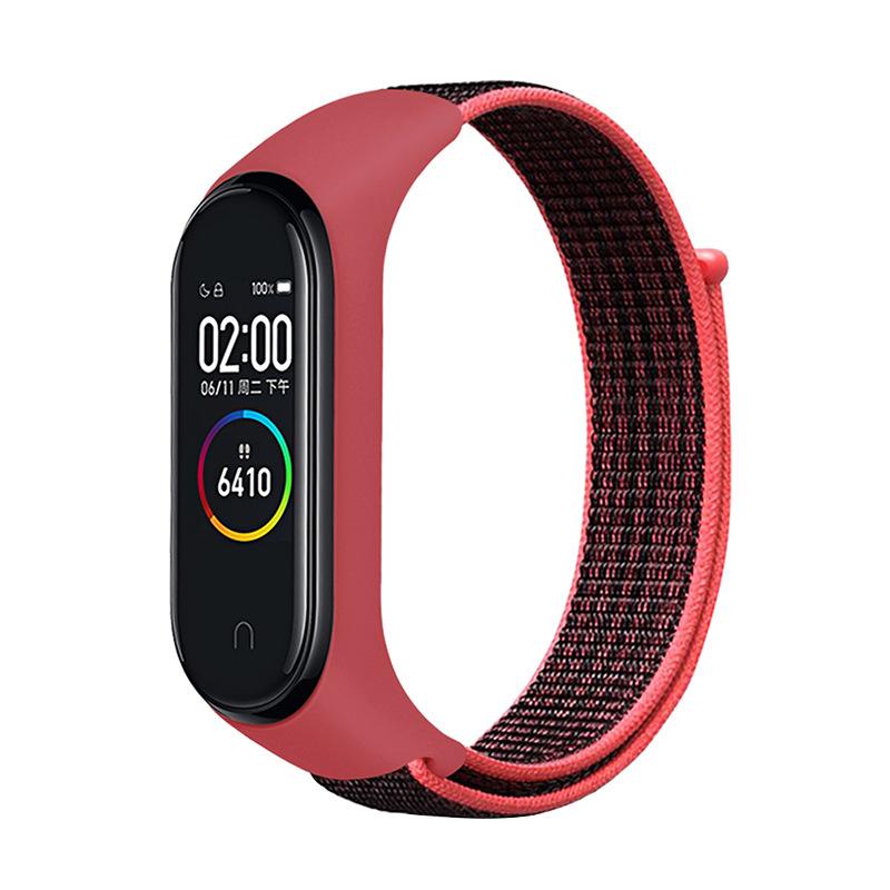 Цветной нейлоновый ремешок-петля на замену для Xiaomi Mi Band 3-7