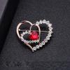 Heart-shaped Brooch for Ladies High-end and Elegant Brooch RhinestoneRetro Fixed Sweater Pin Accessory Manufacturer