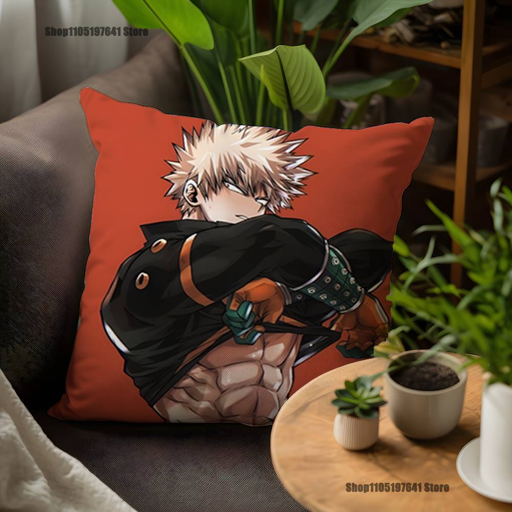 H-Hero Katsuki B-Bakugos Pillow Case For Sofa Decor Car Office Room Printing Cushion Cover Decorations And Protector