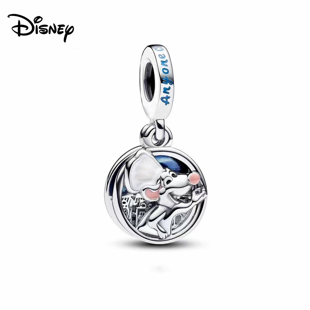 Disney 925 Silver Minnie Strawberry Bear Charms Beads Fits 3mm Original Bracelet Necklace Womens DIY Fine Jewelry Gifts