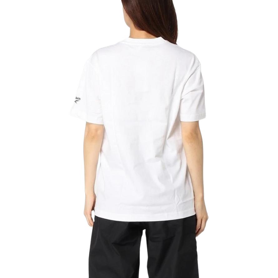 Reebok T Shirts Women's White Crew Neck Moderate Straight Fit GV5522