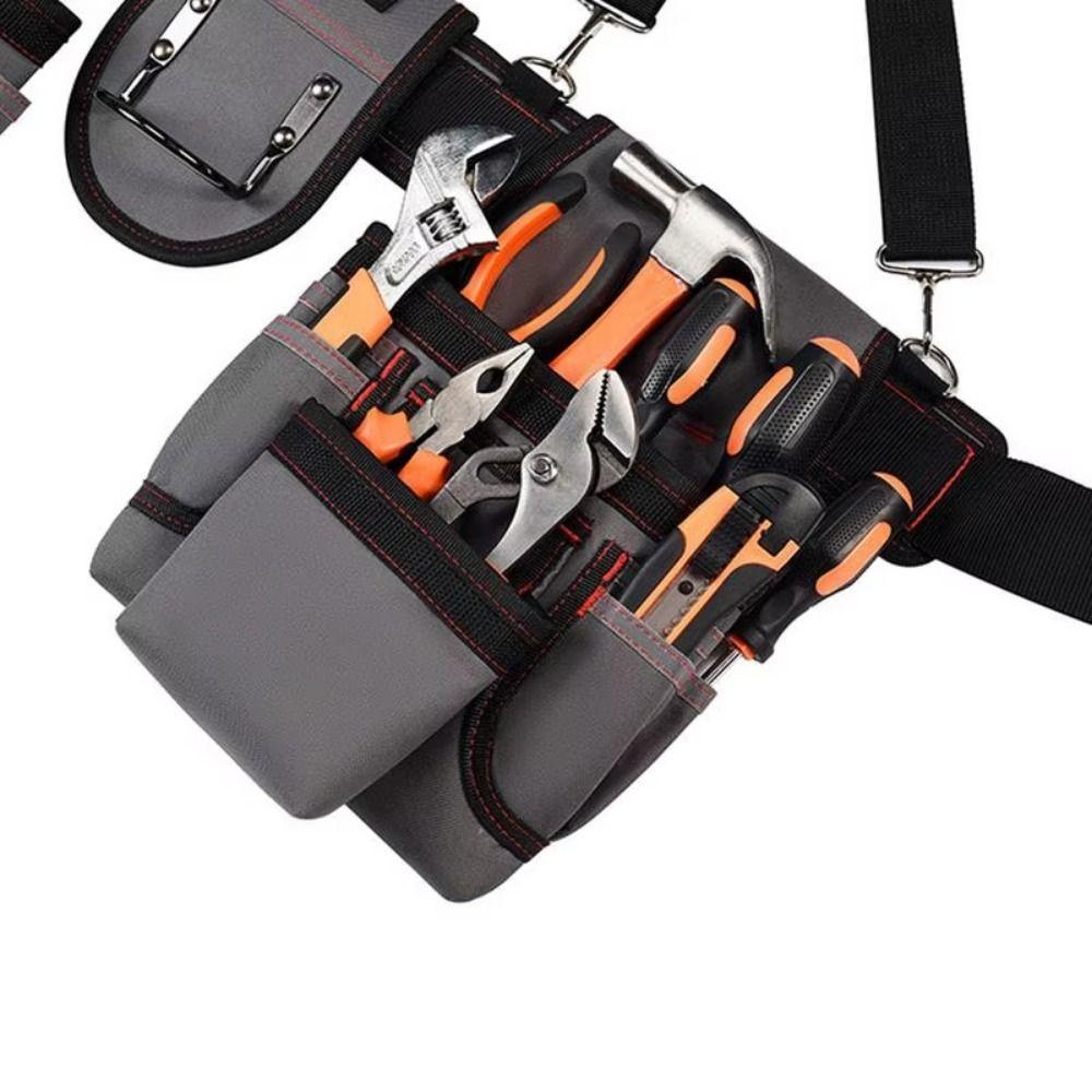 Adjustable Tool Belt with Suspenders Large Capacity Combined Tool Organizer Work
