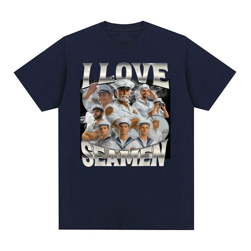 I Love Seaunisex Funny Meme Gift Merch TShirts Unisex Unisex Fashion Vintage Oversized T Shirt Casual Cotton Short Sleeve TShirt Tops