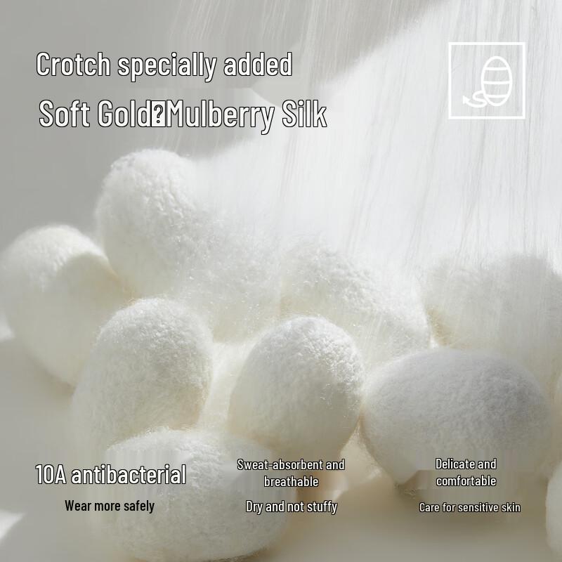 Youkeshu Men's 10A Antibacterial Pure Cotton Boxer Briefs