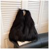 Wholesale new plush large-capacity tote personality fried street shoulder feeling light luxury underarm women's bag