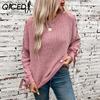 With Bow Pullover Autumn Winter Women's Sweater Loose Casual Long Sleeve Sweater Women's Top