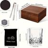1 шт. Набор для вина Бокалы для виски Набор из 2 стаканов для виски 8 гранитных камней Охлаждающие камни с деревянным ящиком для хранения Барные принадлежности Бокал для вина Вечеринка Кубок для вина G
