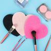 Коврик для хранения кистей для макияжа Силиконовый коврик для мытья Присоска В форме сердца Коврик для очистки красоты Креативные товары для дома