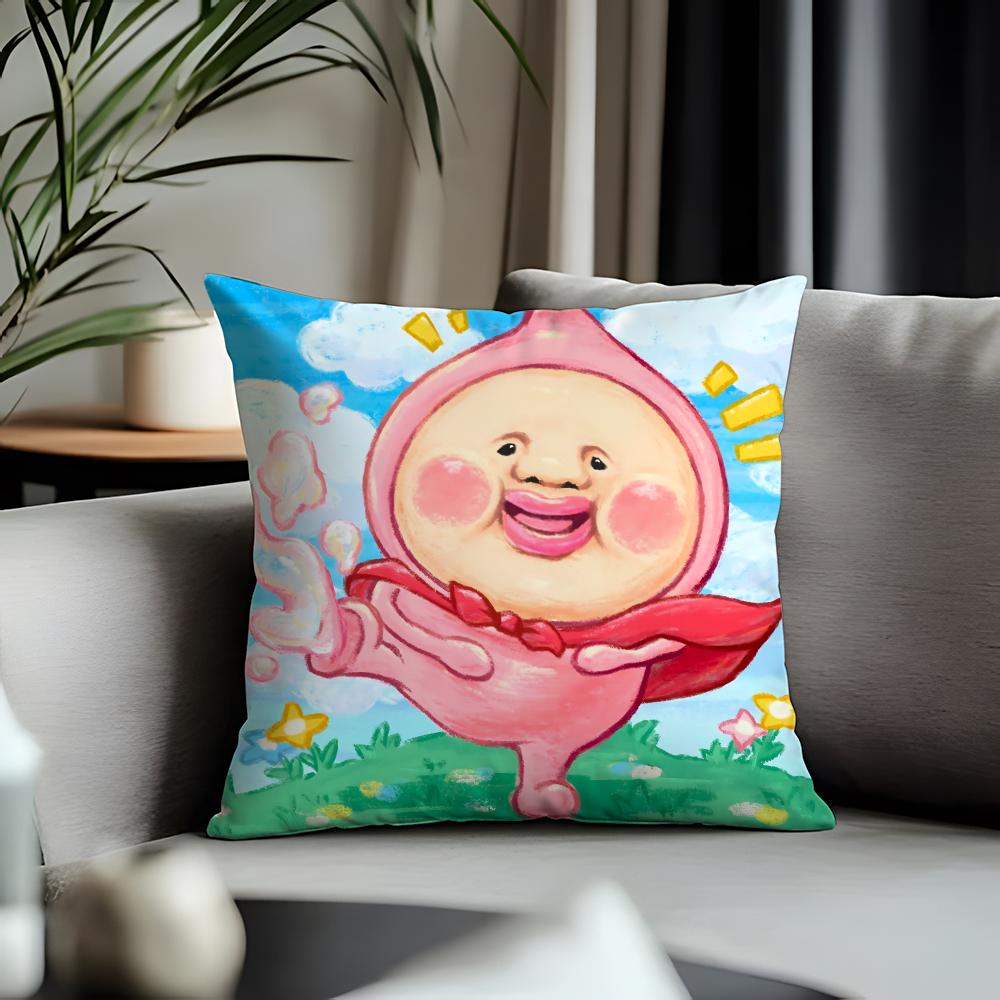 Trending KKobito Zukanful Cushion Cover Antidustmite Pillowcase Invisible Zipper Silky Short Plush Sofa Cushion Cover
