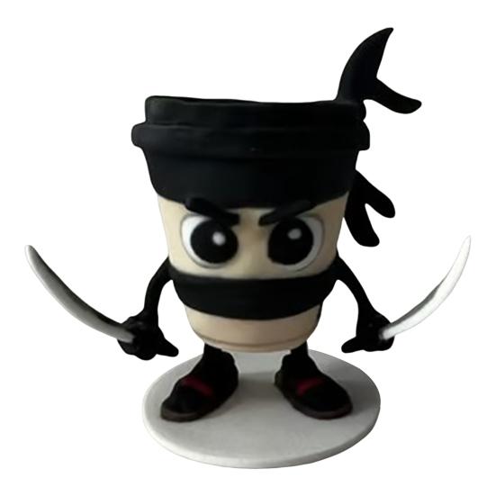 Мультяшная фигурка из смолы, акула, слон, обезьяна, чашка, статуэтка, скульптура, домашний офис, украшение для рабочего стола, коллекционный подарок